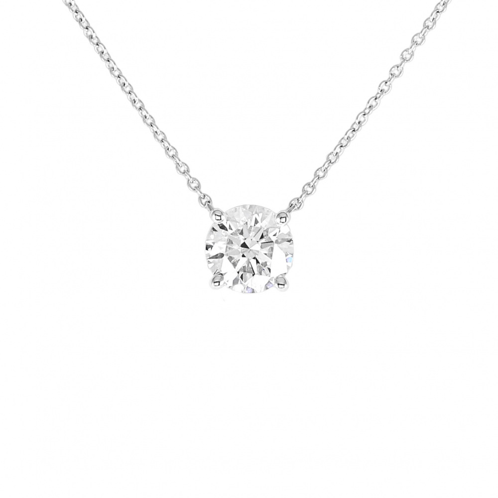 Tiffany & Co. Solitaire Diamond Necklace Platinum