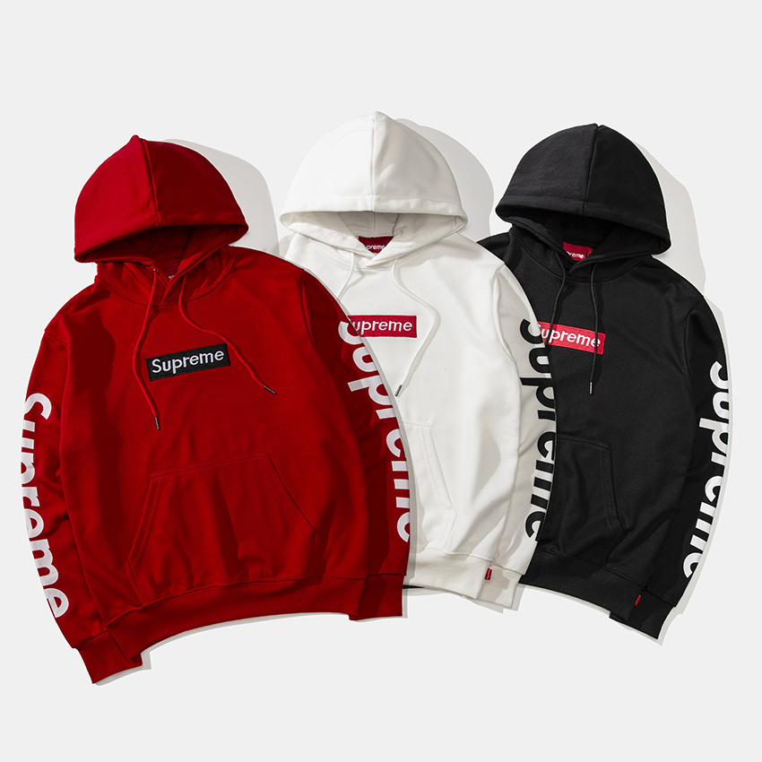 Supreme Print Classic Embroidered Hoodie - cnluxepick