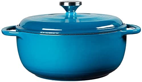 Lodge EC6D43 Enameled Cast Iron Dutch Oven, 6-Quart, Island Spice Red