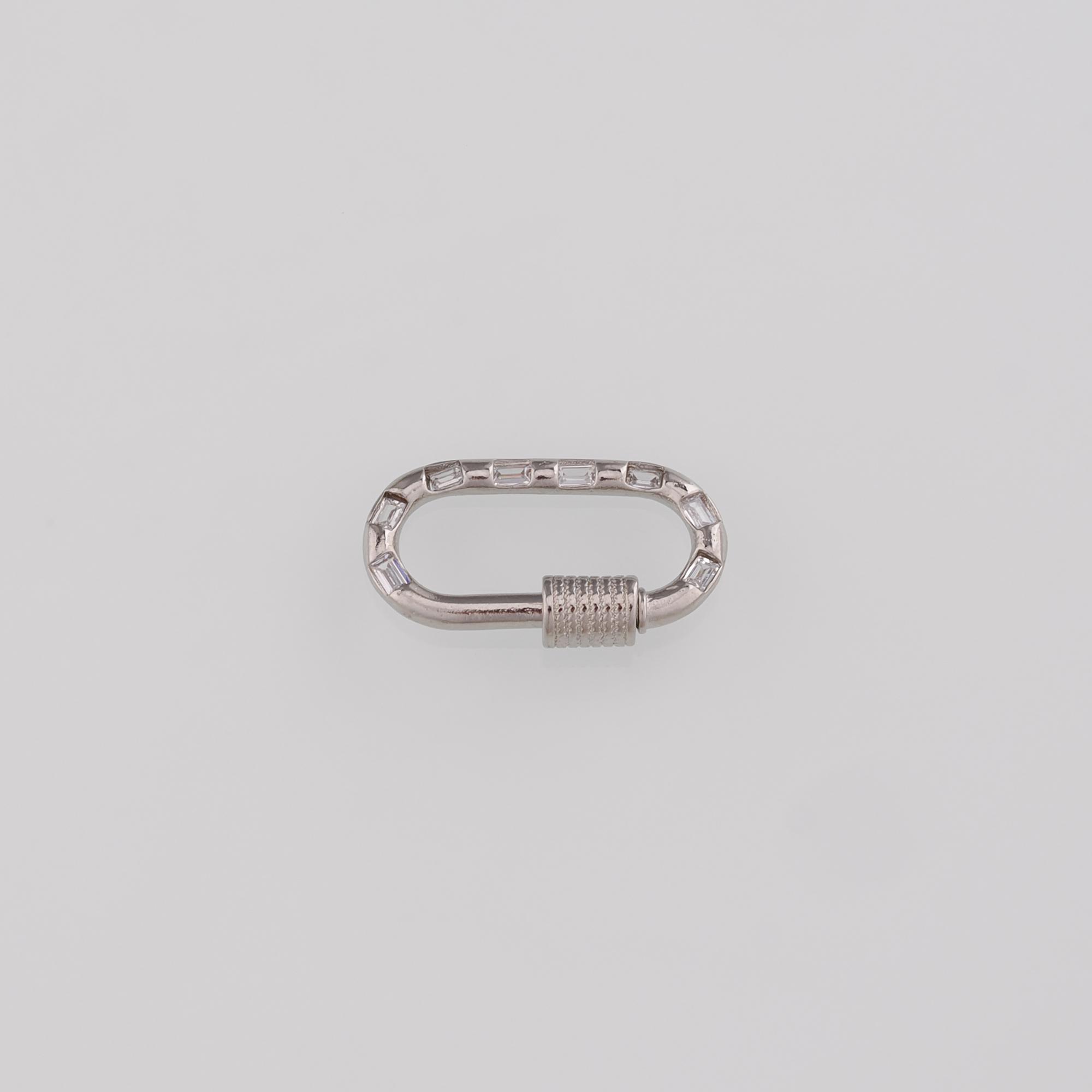 18K Gold Filled Oval Carabiner Clips,Dainty Oval Screw Clasp Lock for DIY Jewelry Finding Necklace Bracelet