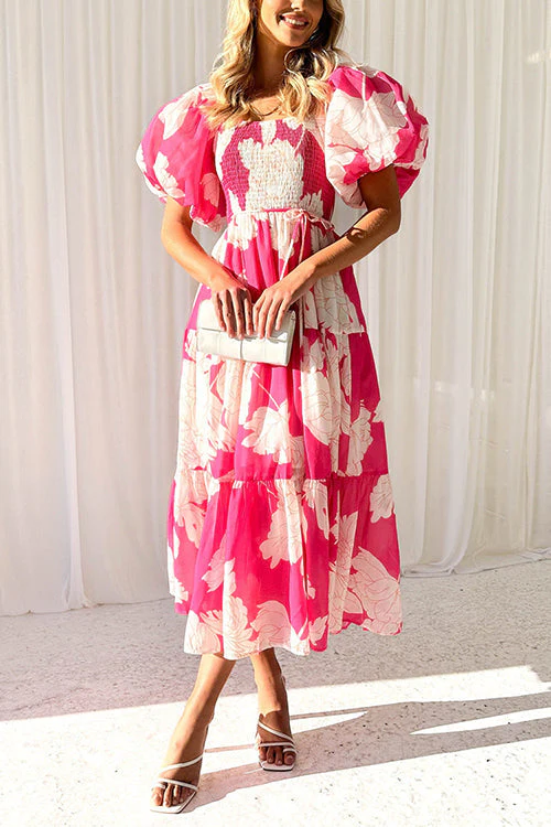 Off Shoulder Tiered Midi DressClistos