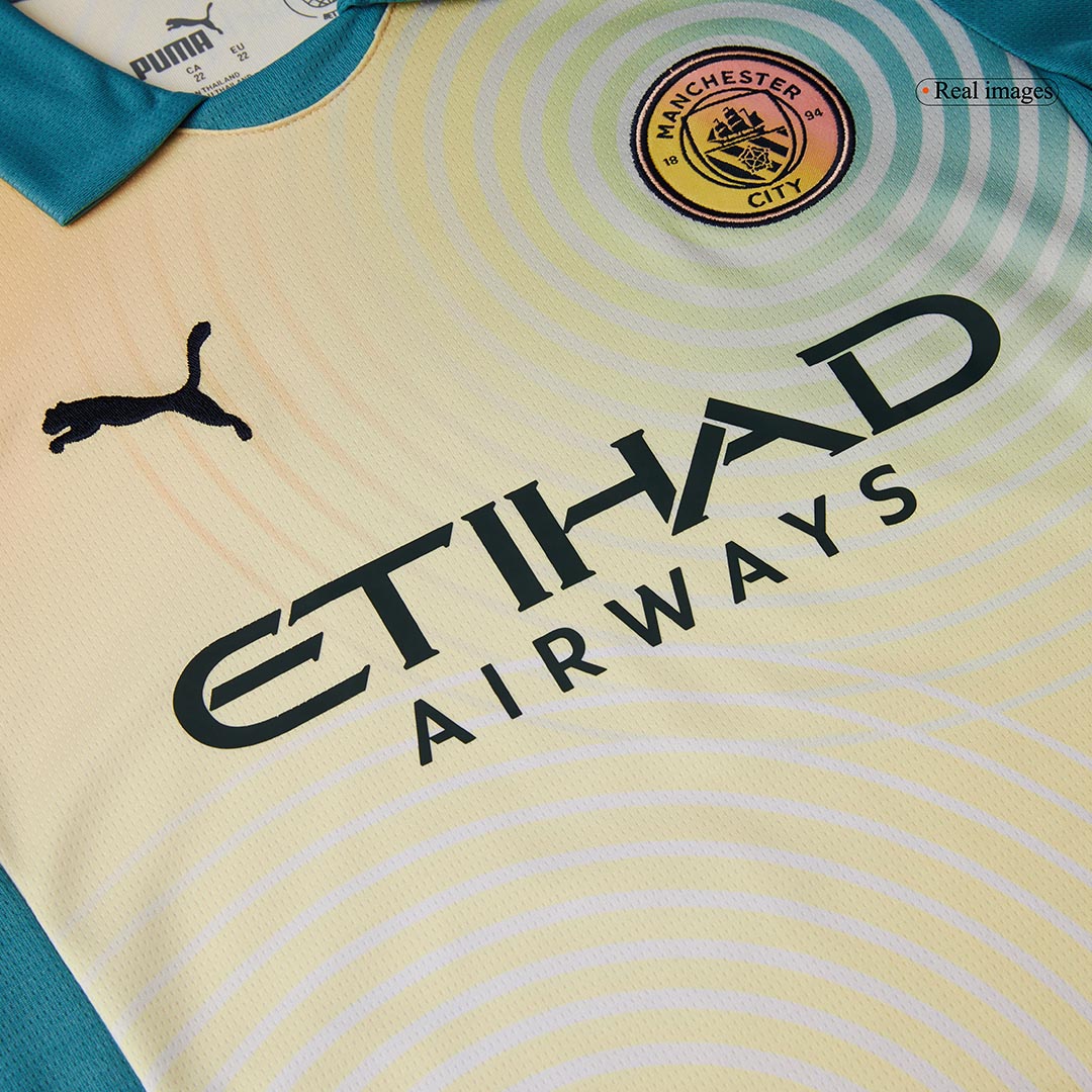 Manchester City Fourth Away Kids Soccer Jerseys Kit