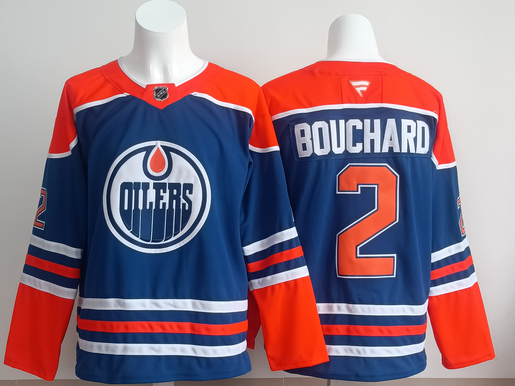 Men's Edmonton Oilers Evan Bouchard #2 Royal Home Breakaway Player Jersey