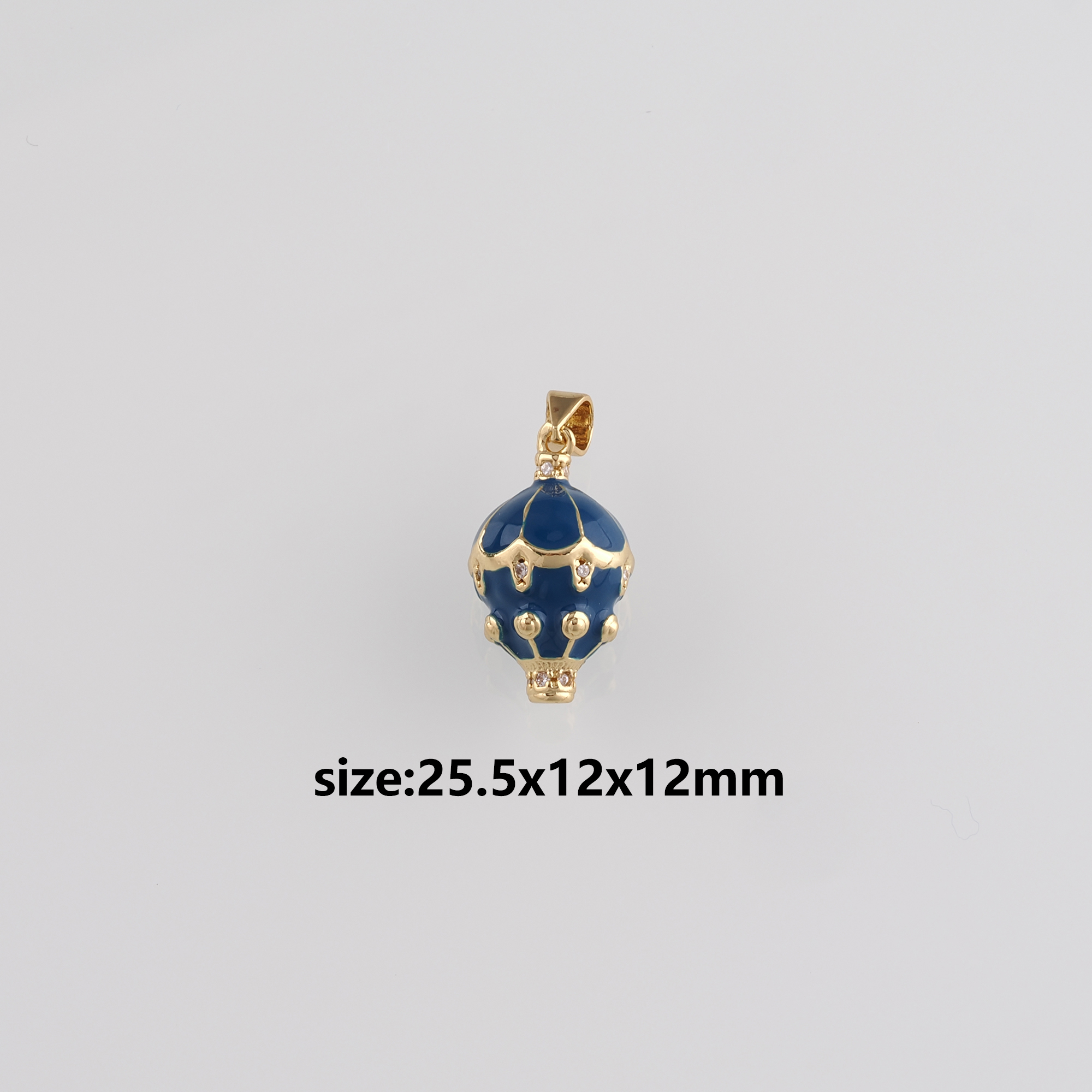 18K Gold Filled Hot Air Balloon Pendant,Enamel Hot Air Balloon Charm Earrings Necklace for DIY Jewelry Making Supply