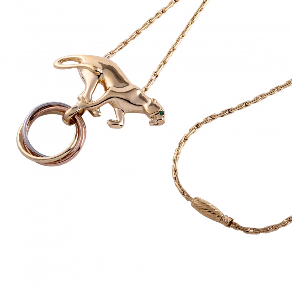 Cartier Panthère Trinity Baodira Necklace Tri-Gold