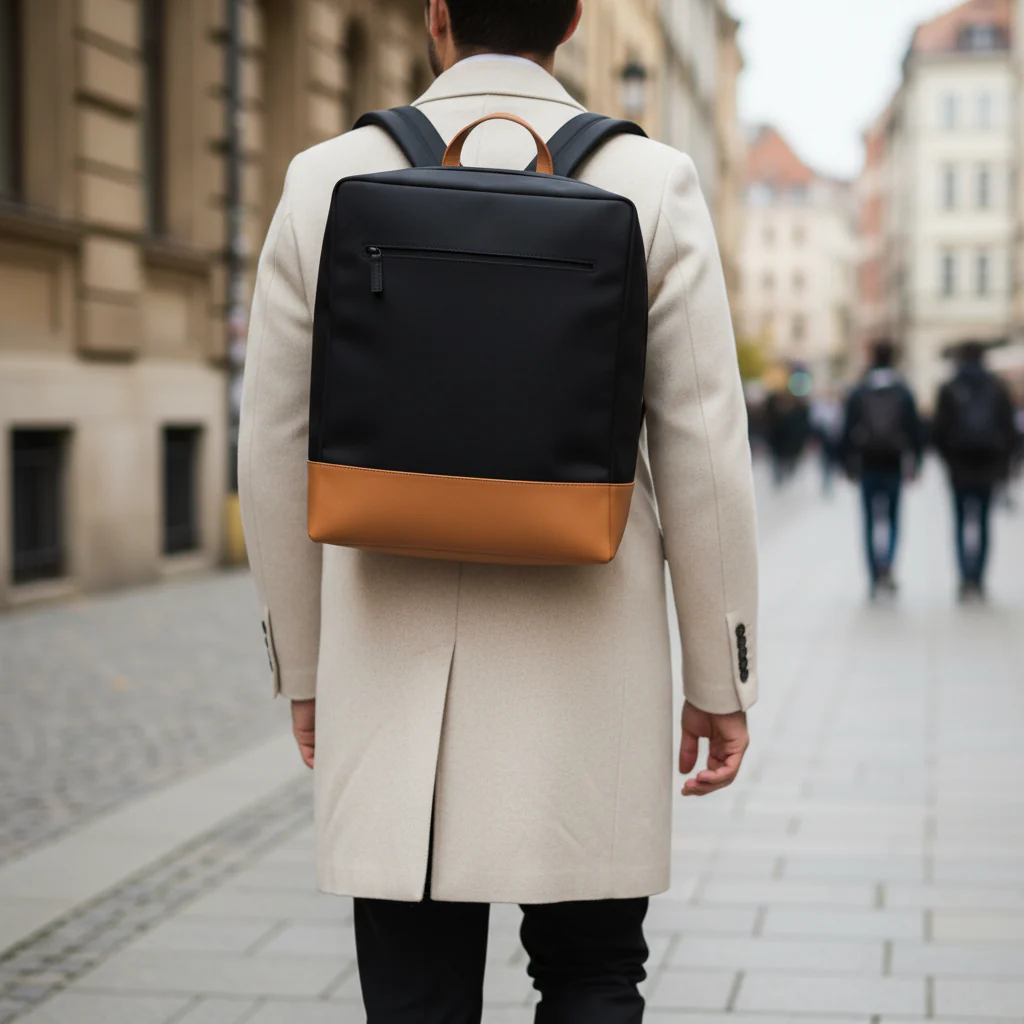 Geometric Square Backpack
