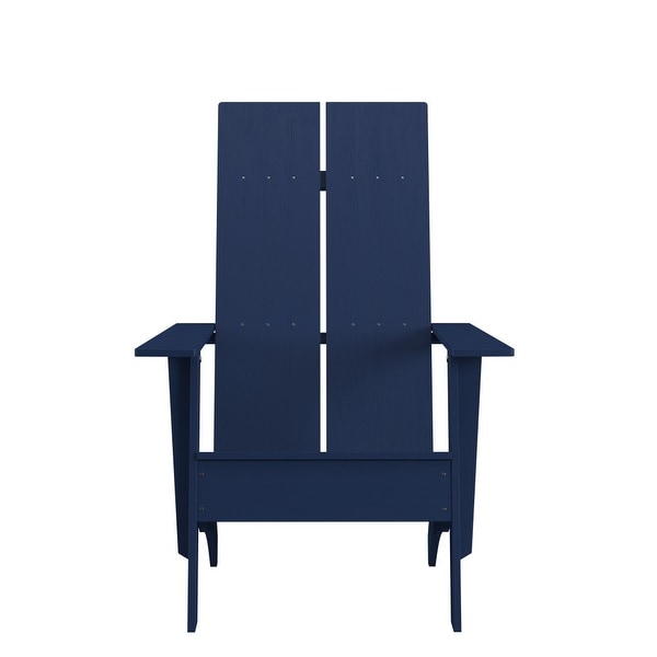 Modern Dual Slat Back Adirondack Style Patio Chair