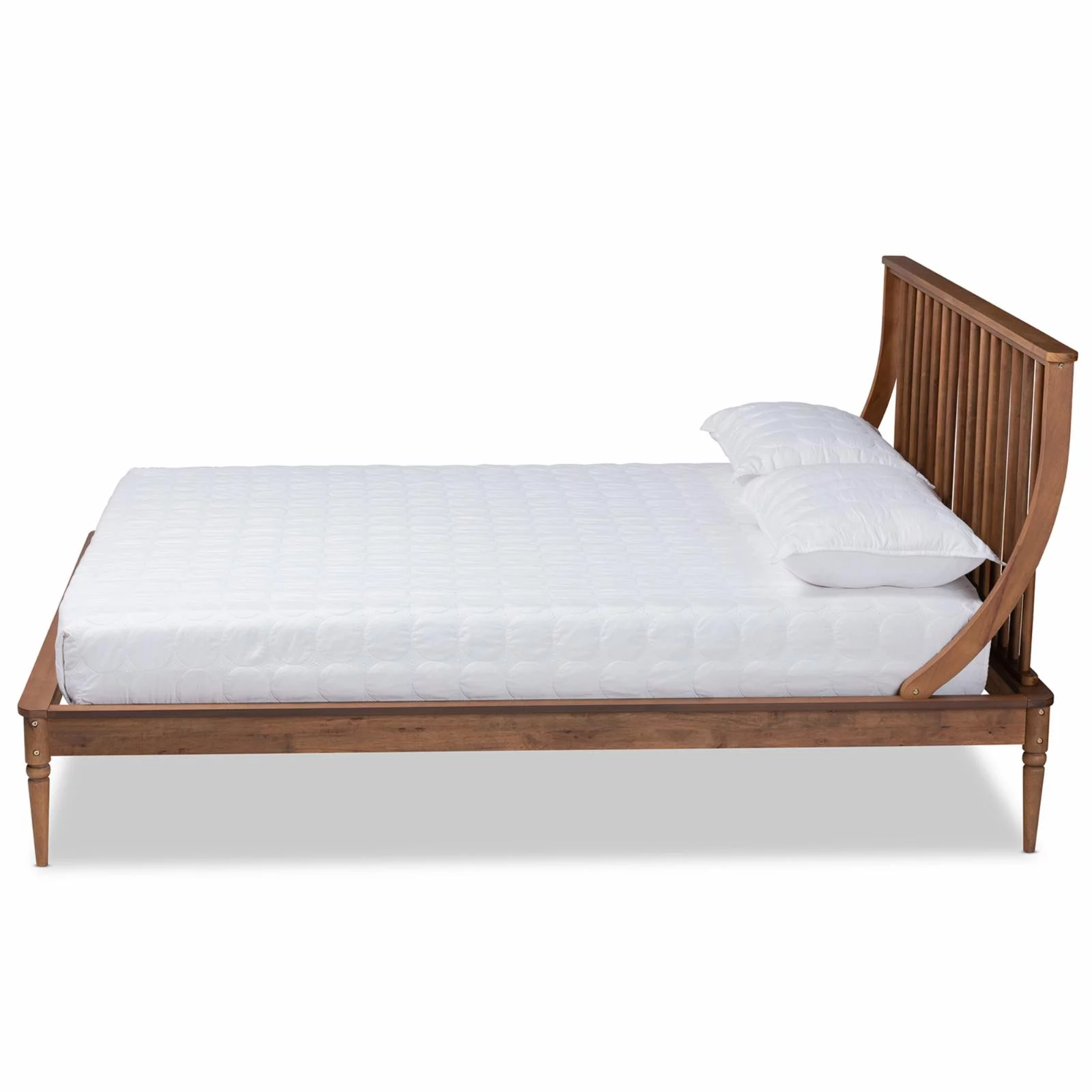 Baxton Studio Abel Walnut Brown Finished Wood King Size Platform Bed
