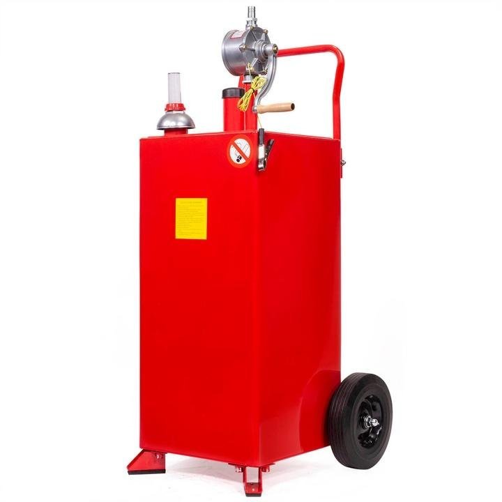 pro-30 Gallon Gas Fuel Diesel Transfer Tank Container w/ Rotary Pump Auto