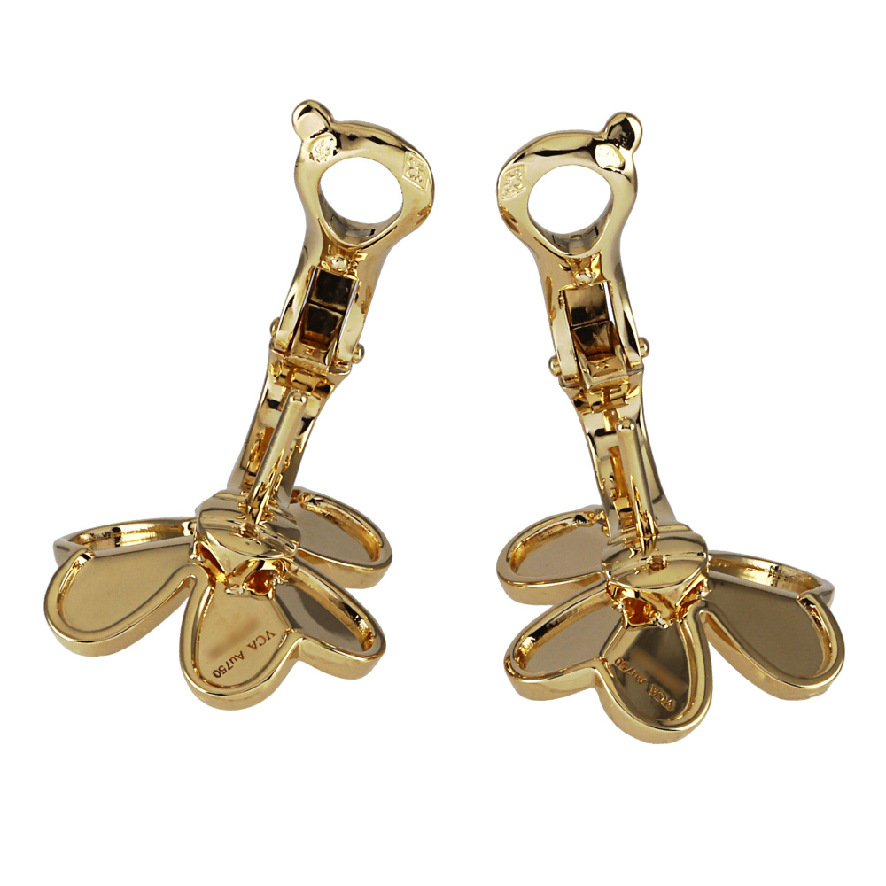 Van Cleef & Arpels Frivole Earrings 18K Yellow Gold Diamond VCARB65700