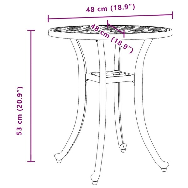 vidaXL Patio Table White ?18.9