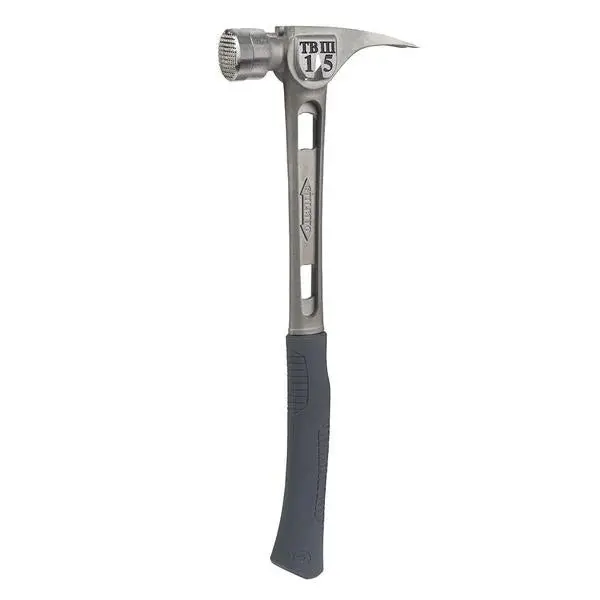 Stiletto Ti-Bone III Titanium Hammer – 15 oz Precision-Balanced Tool with Milled Face and Ergonomic Curved Handle
