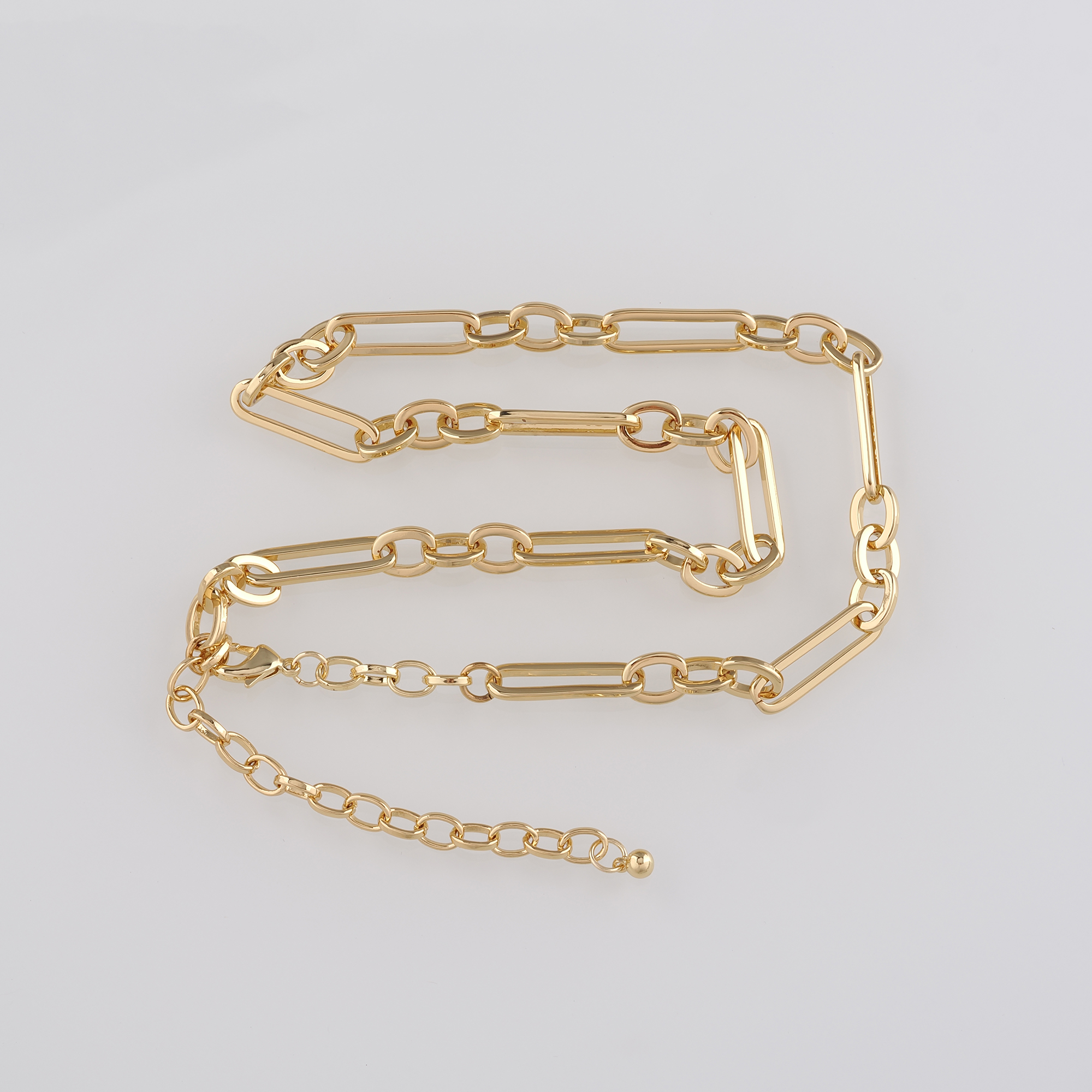 18K Gold Filled Oval Link Necklace,Dainty Thin Chain,Minimalist Necklace,Paper Clip Chain Necklace