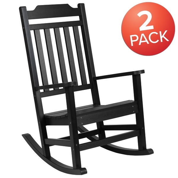 2 Pack AllWeather Faux Wood Rocking Chair
