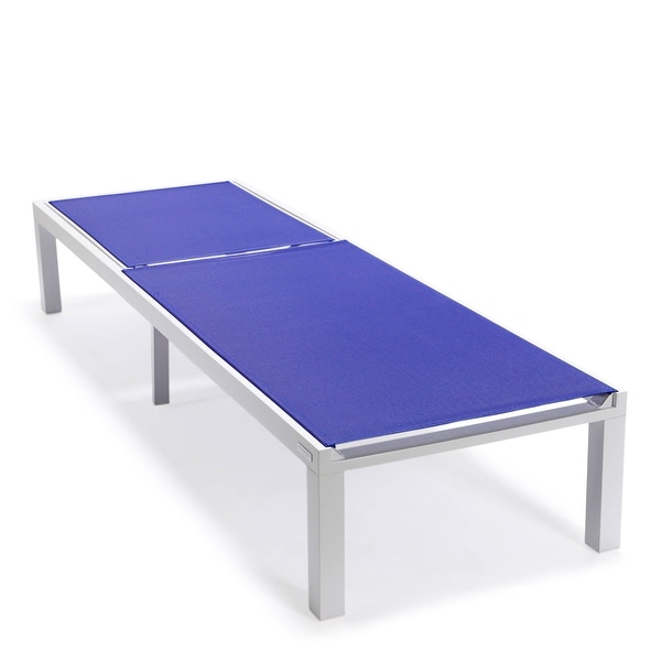 Aluminum Beach Pool Sun Lounge Chair Sling Mesh Fabric Reclining Stackable Lounger Chair