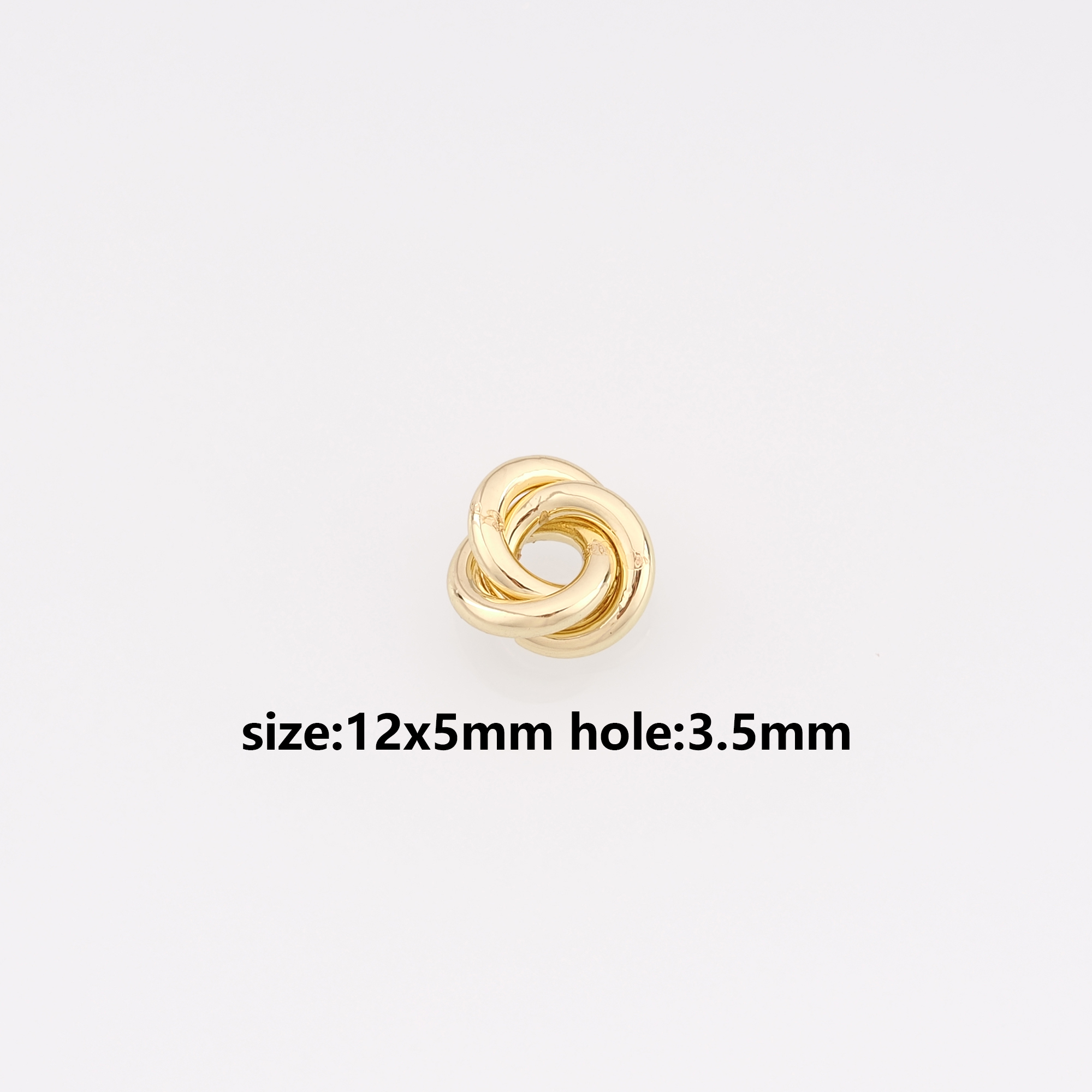 18K Gold Filled Spiral Beads,Twist Bead,Gold Knot Spacer Beads,DIY Jewelry Making Supply