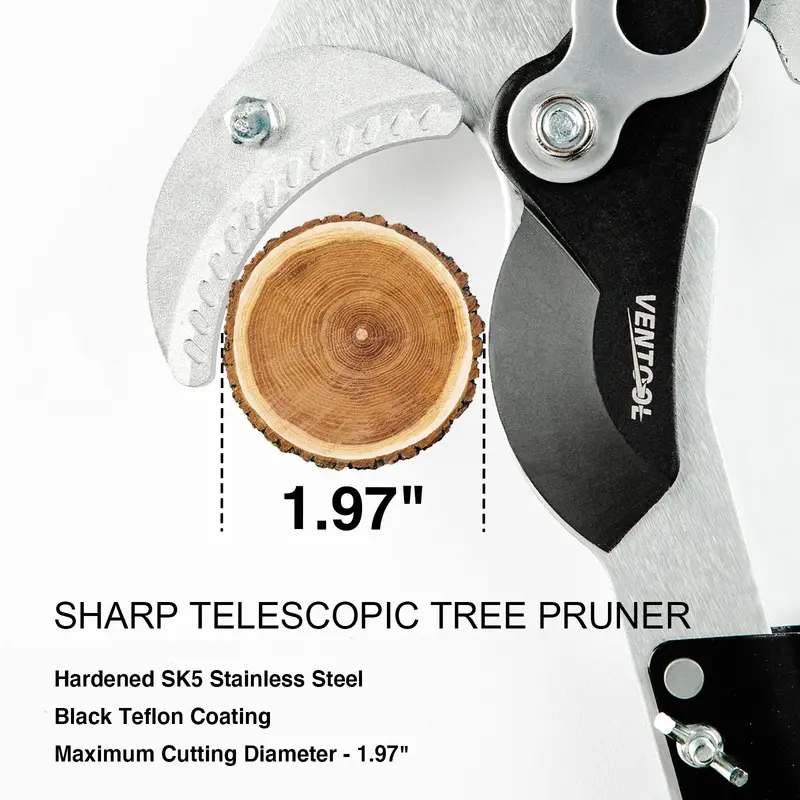 Ventool 120″ – 160” Telescoplc Tree Pruners, Heavy-duty Branch Cutters
