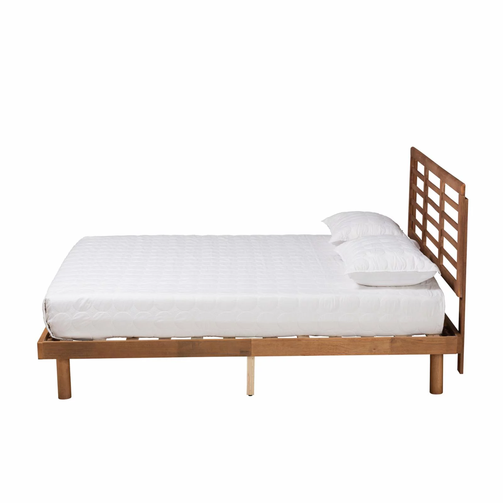 Baxton Studio Lucine Ash Walnut Finished Wood King Size Platform Bed