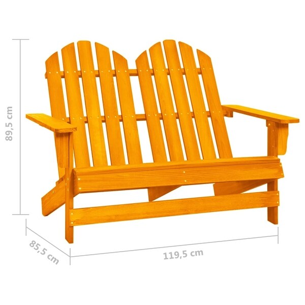 vidaXL 2Seater Patio Adirondack Chair Solid Wood Fir