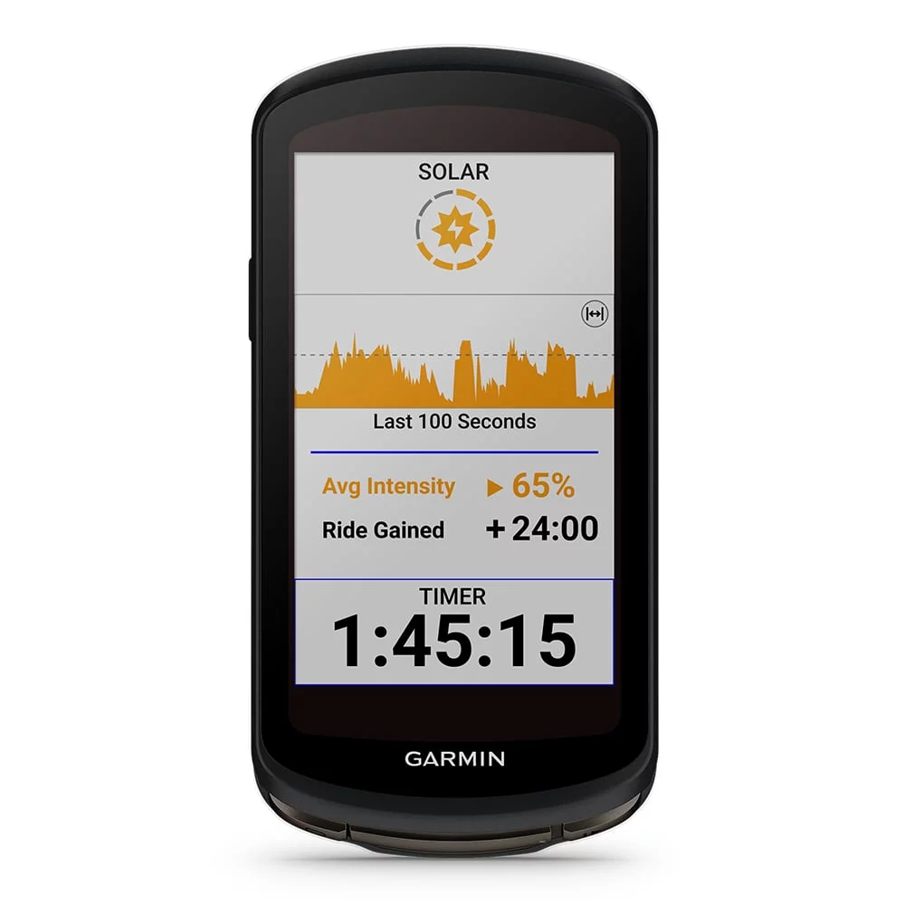 Garmin Edge 1040 Solar GPS Bike Computer with PlayBetter Tempered Glass Screen, Black Case & MTB Mounts