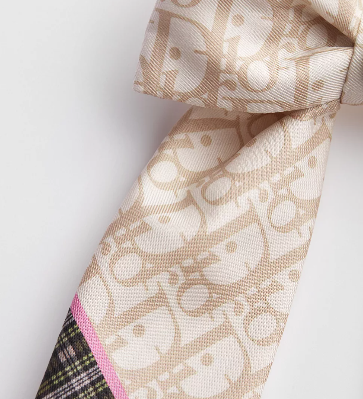 Large Dior Infini Tartan Dior Twist Bow