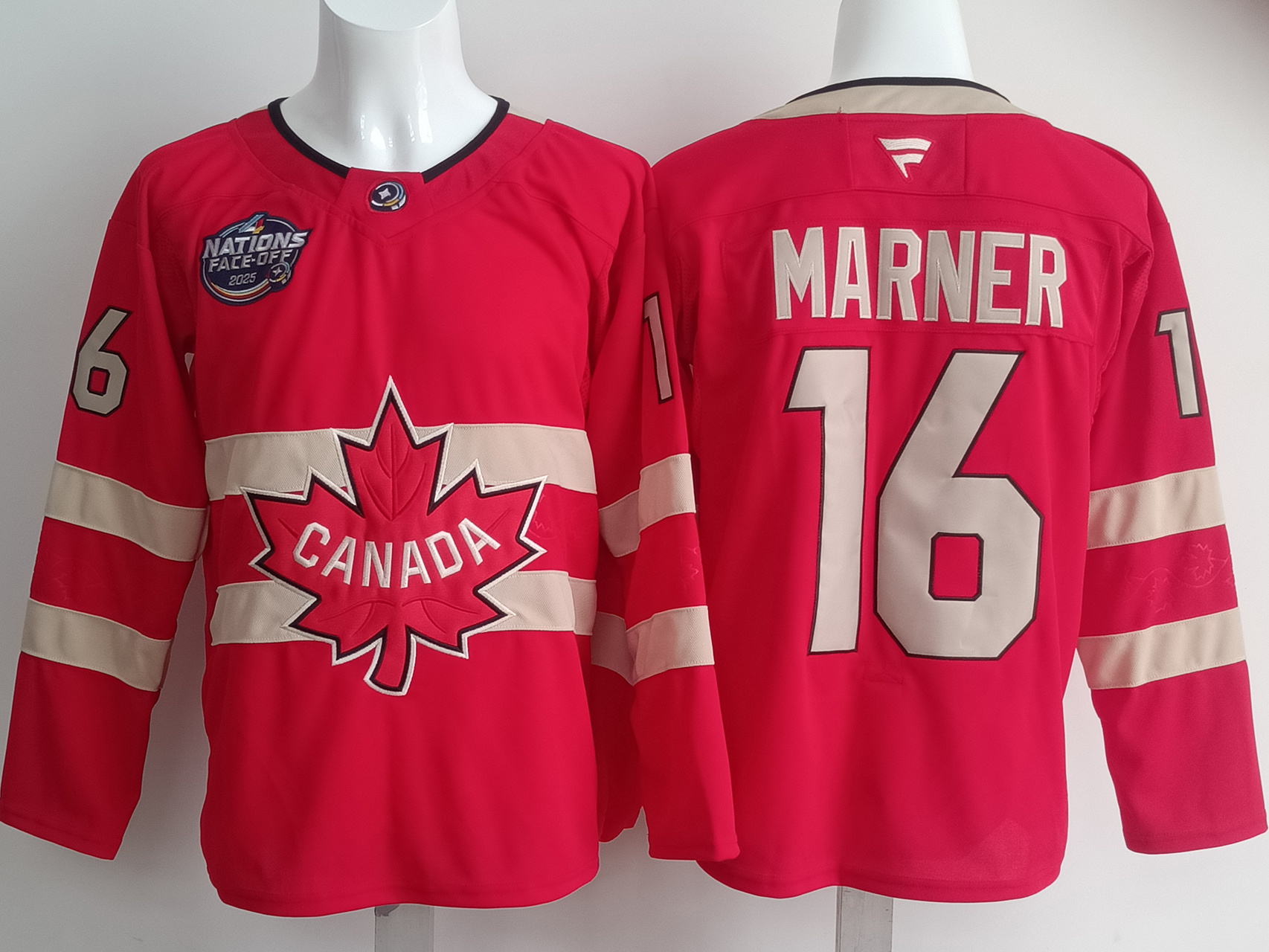 Men's Canada 2025 4 Nations Face-Off Mitch Marner #16 Fanatics Red Player Jersey