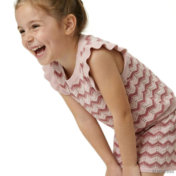 Topolino Pure Collection Mädchen Strick-Set mit Shirt und Shorts