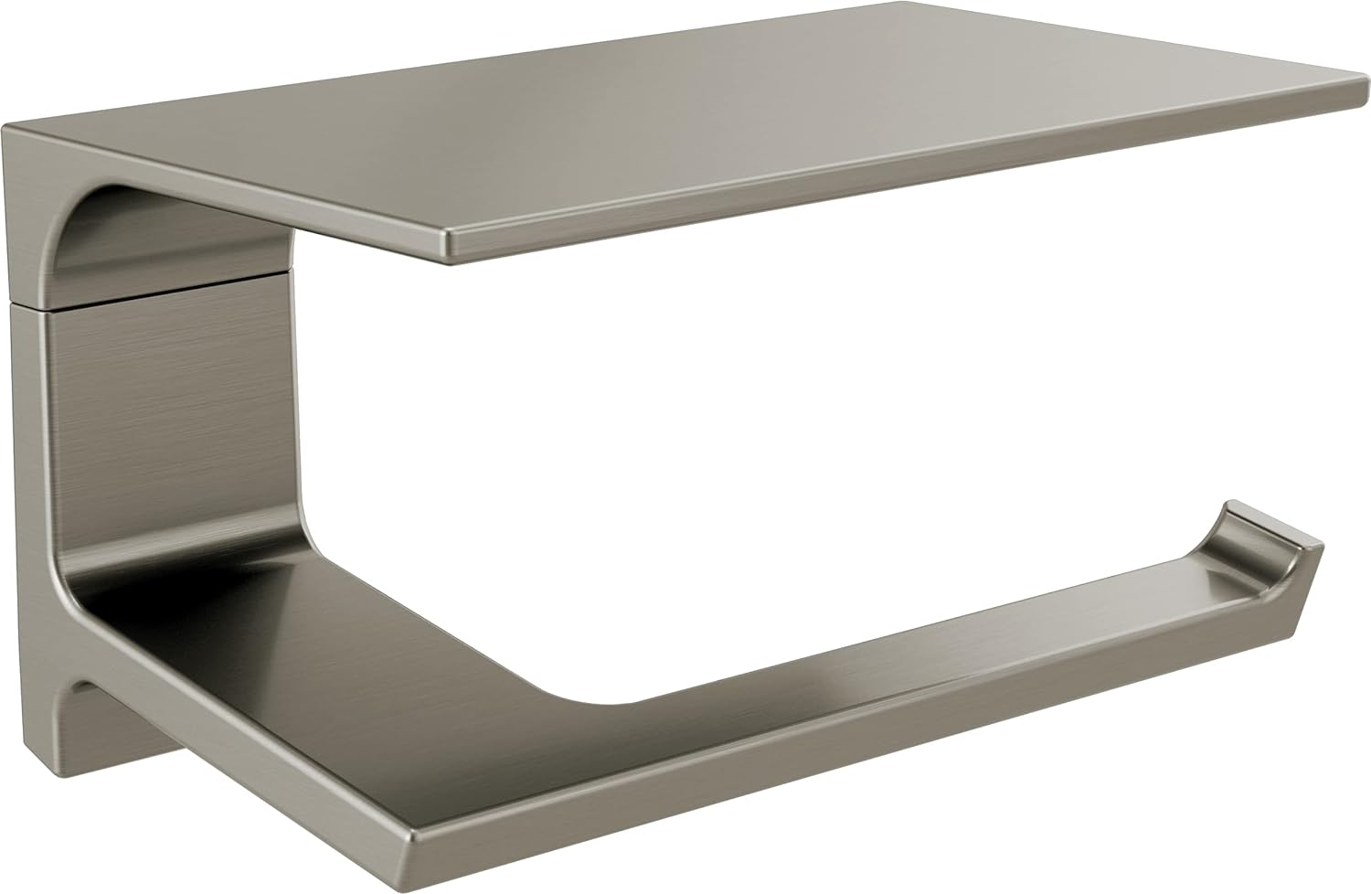 Pivotal Toilet Paper Holder With Shelf, Polished Nickel, Bathroom Accessories, 79956-PN