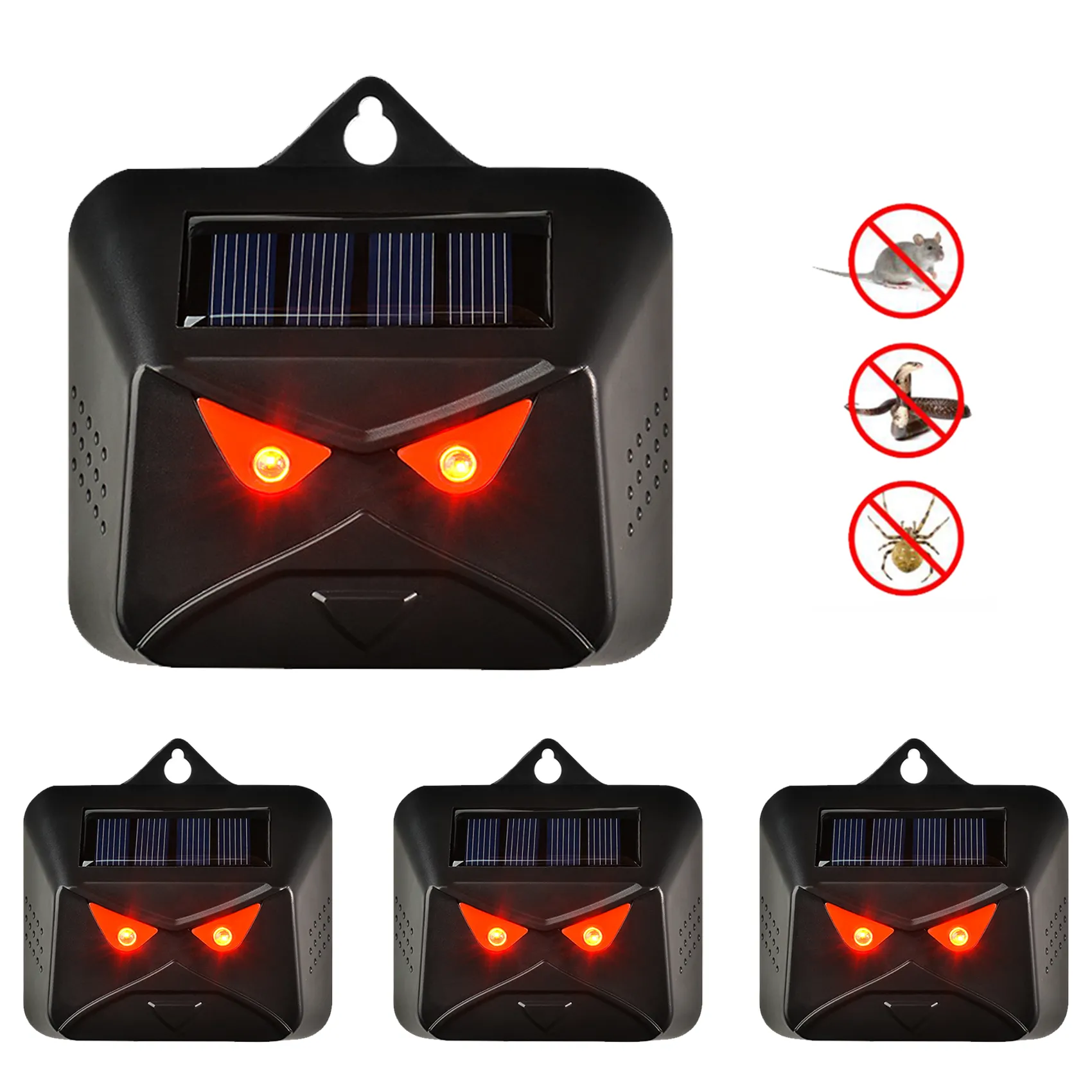 4 Pack Solar Nocturnal Red LED Lights Animal Repeller