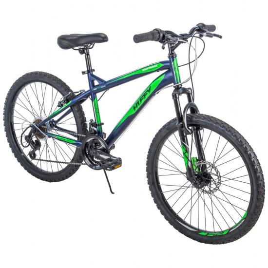24″ Nighthawk Boys’ Mountain Bike, Blue/Green