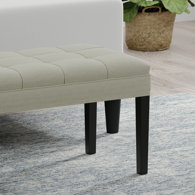 Upholstered Bench With Wood Legs