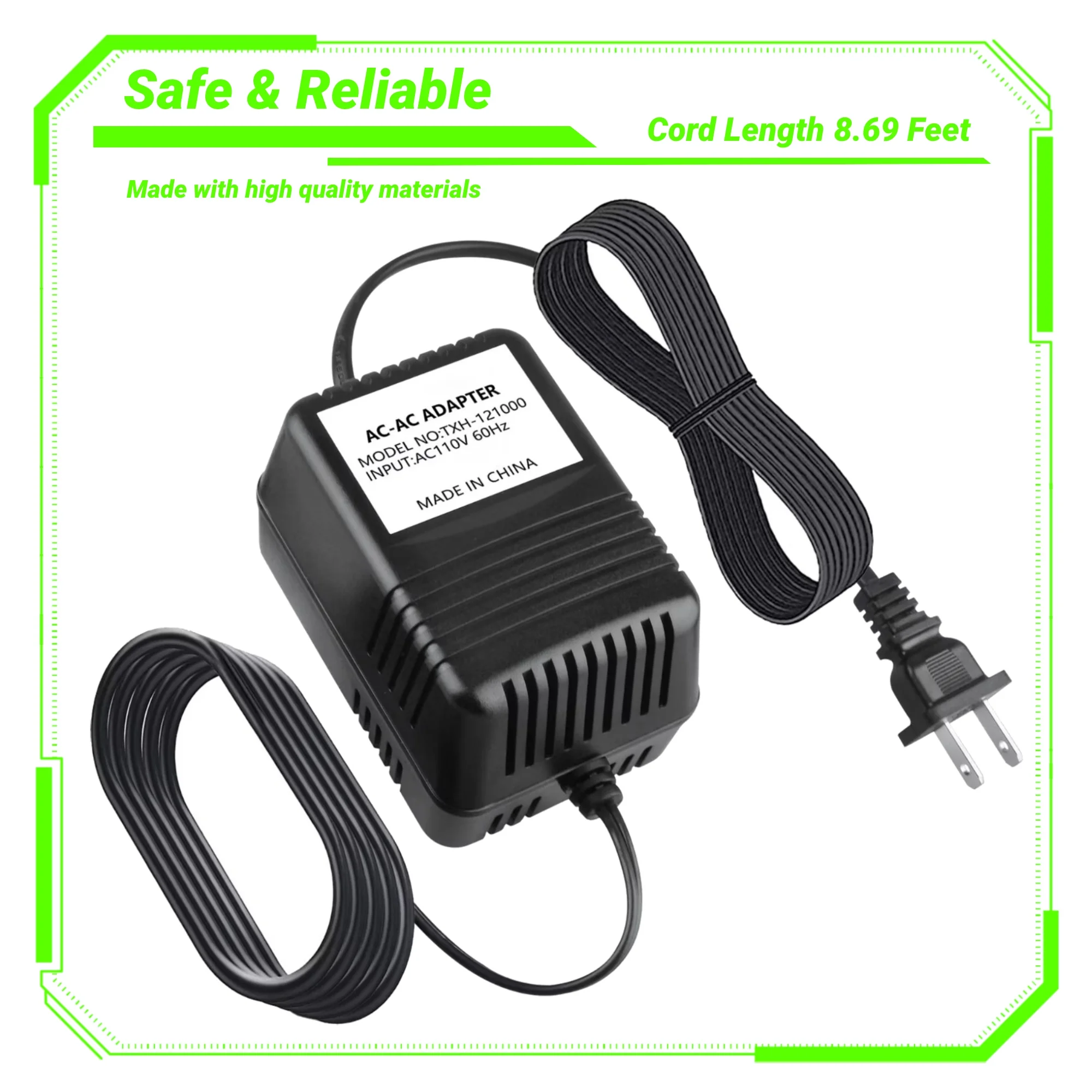 CJP-Geek AC / AC Adapter Replacement for Yuhai Electronic YH-UA-1215 YH-UA1215 YHUA-1215 YHUA1215 Class 2 Transformer Power Supply Battery Charger (12V 1250mA 12VAC 1.25A AC12V, w/ Barrel Round Plug)