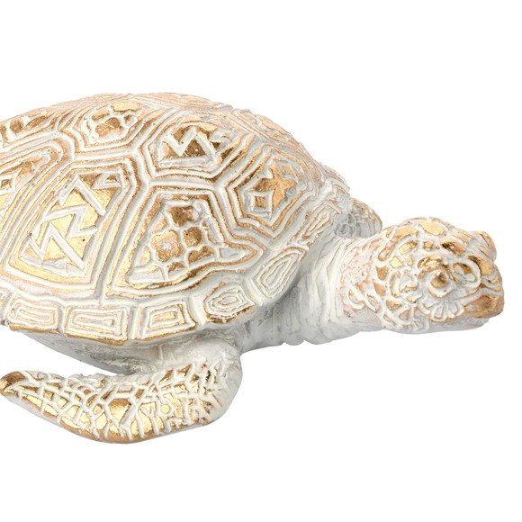 My Home Dekofigur Schildkröte mit Gold-Muster