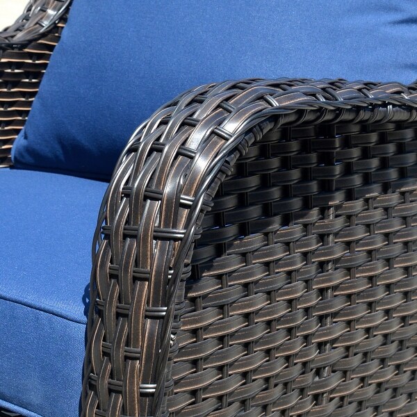 OVIOS 6piece Conversation Wicker Sectional Set with Table