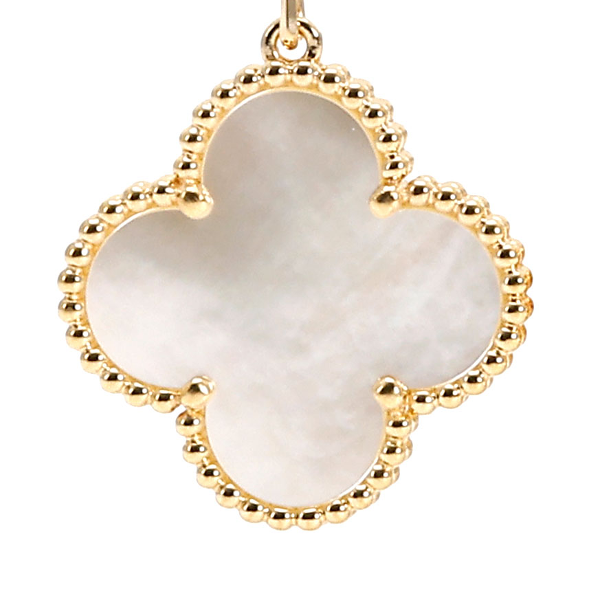 Van Cleef & Arpels Magic Alhambra Earrings 18K Yellow Gold Mother of Pearl VCARD78800