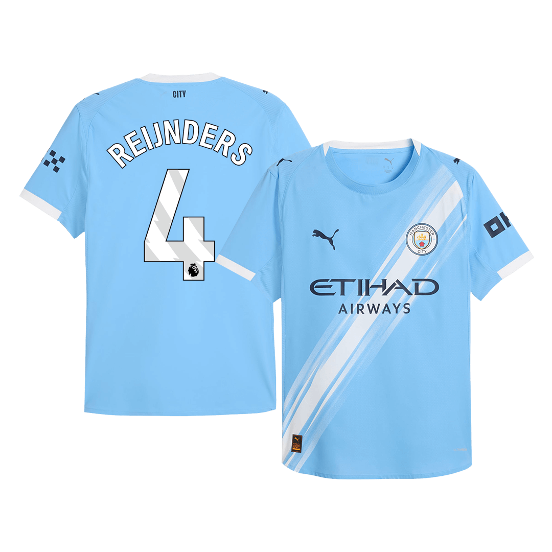 REIJNDERS #4 Manchester City Home Player Version Jersey 2025/26