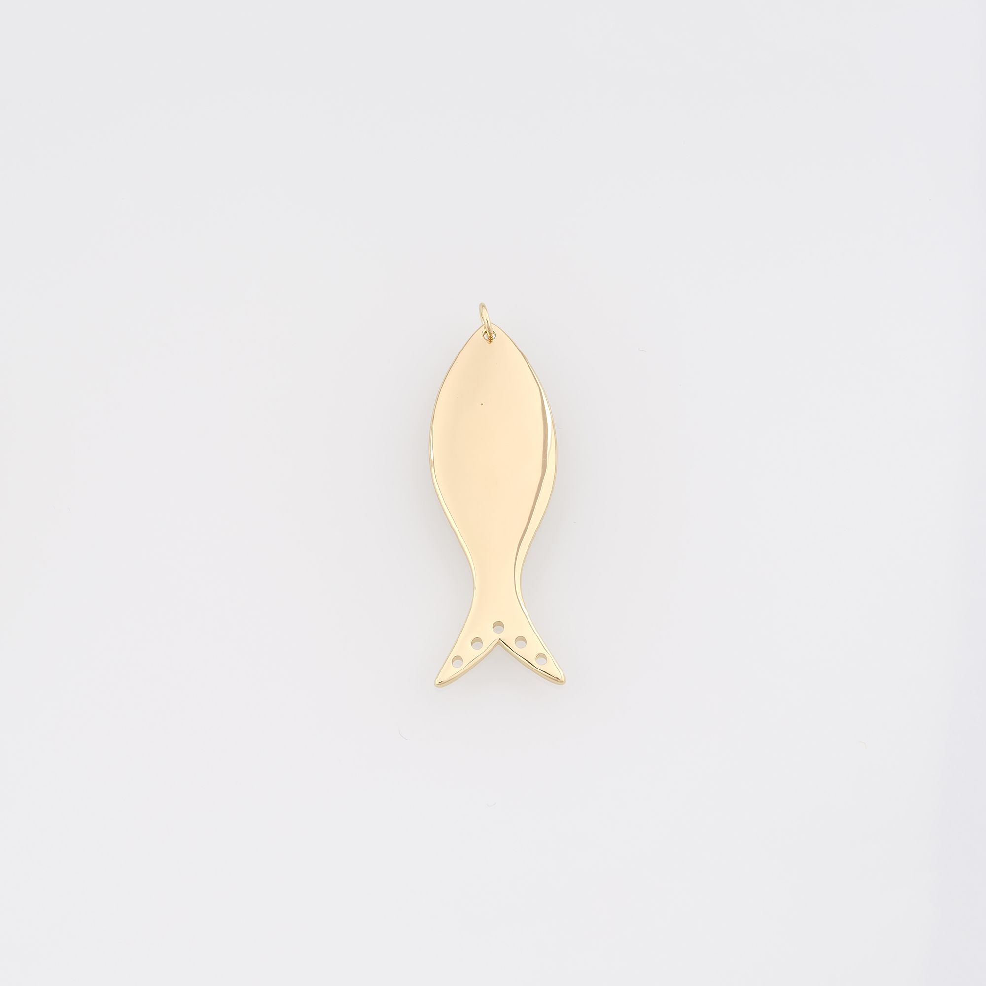 18K Gold Filled Fish Pendant,Ocean Fish Charm Earrings Necklace for DIY Jewelry Making Supply