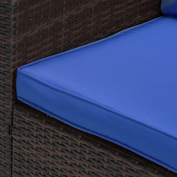 5piece Wicker Patio Conversation Furniture Set