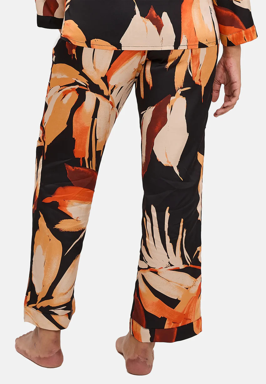 Pantalon Pure Chic Feuilles Noir