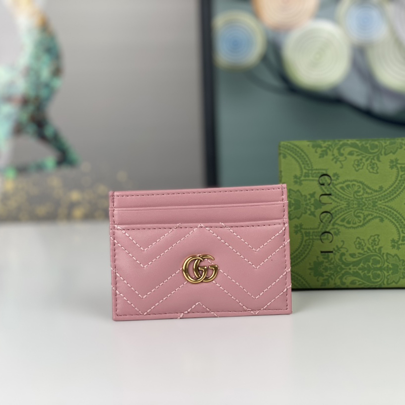 Gucci GG Marmont Women Real Leather Card Bag - cnluxepick