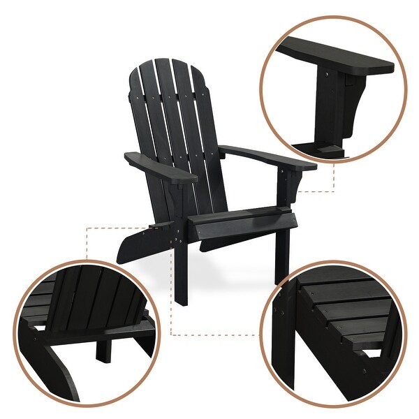 POLYTEAK Traditional Element Adirondack Chair,All Weather Poly Lumber