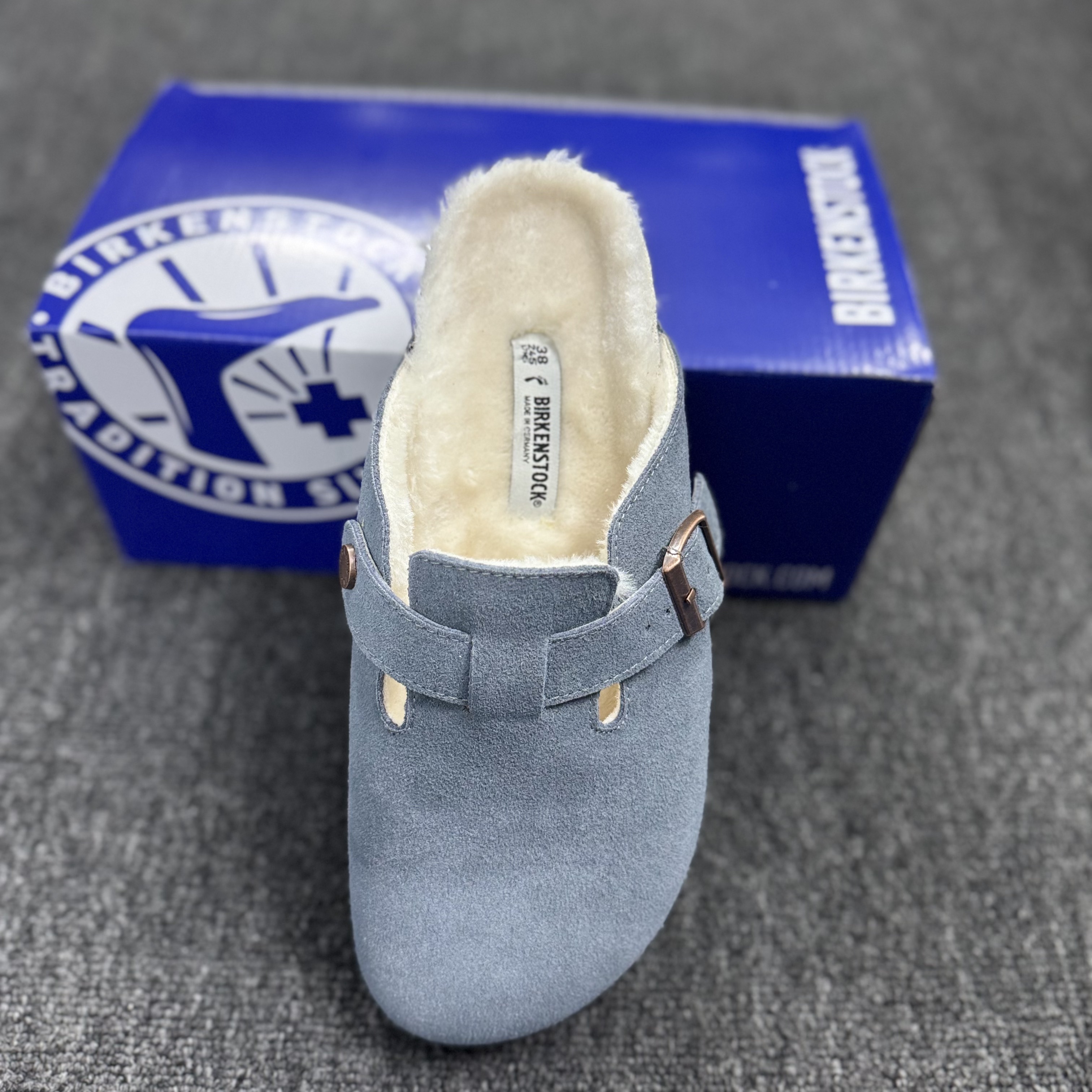 Birkenstock Boston Suede Fleece-Lined Casual Shoes