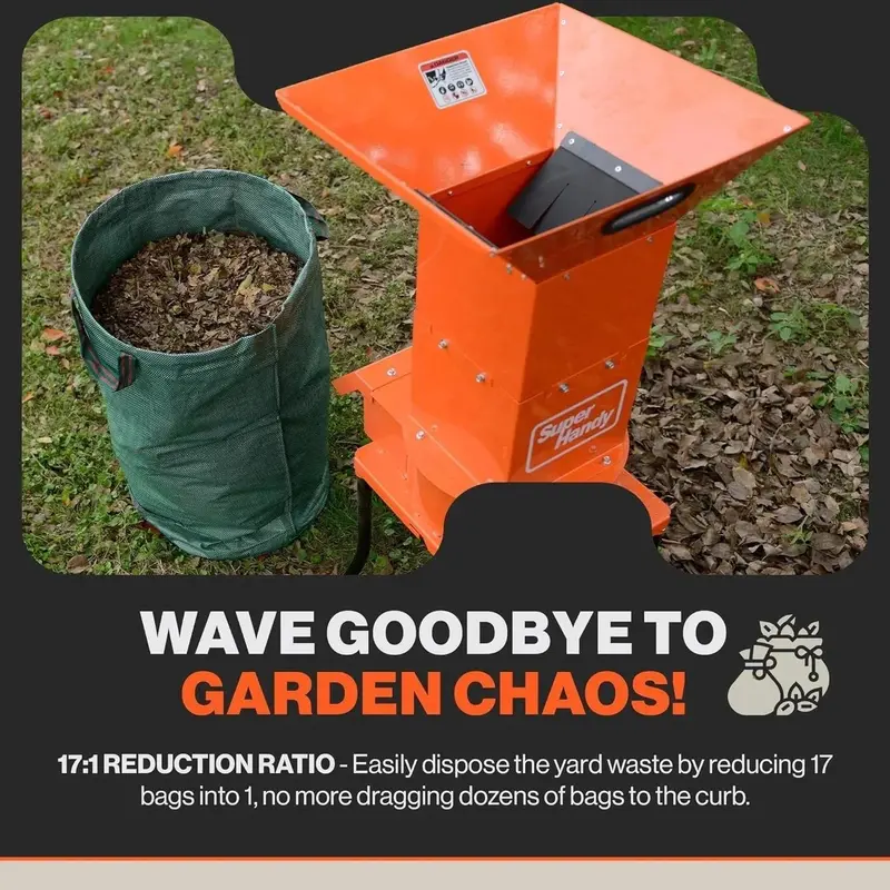 SuperHandy GUO056 Electric Shredder and Garden Mulcher – Heavy-Duty Dual-Function Unit