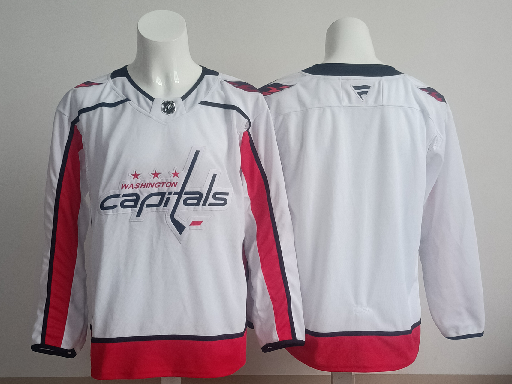 Men's Washington Capitals Fanatics White Away Premium Blank Jersey