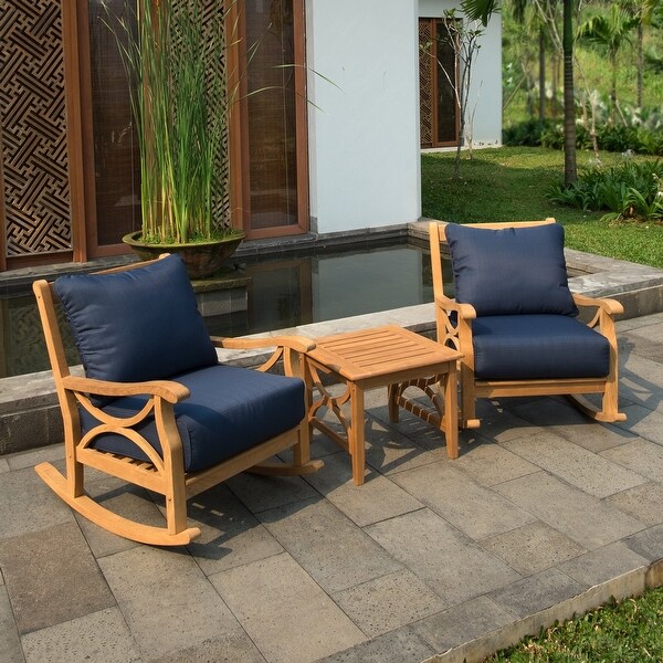Cambridge Casual Lowell Teak Patio Rocking Chair