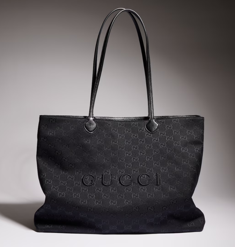 Gucci NY large tote bag grey and black GG canvas