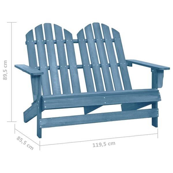 vidaXL 2Seater Patio Adirondack Chair Solid Wood Fir