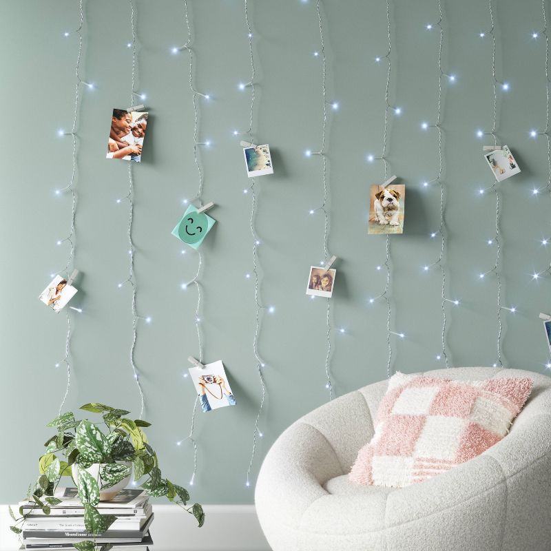 Curtain String Lights with Clips White - Room Essentials™