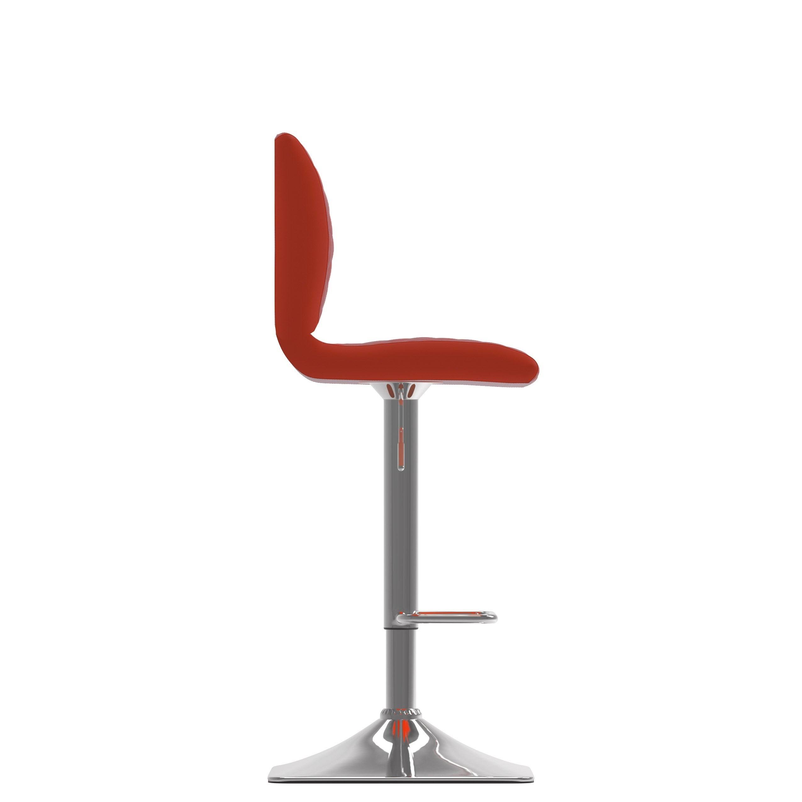 Porch u0026 den Neptune Bonded Leather Adjustable Barstools (Set of 2) - Black