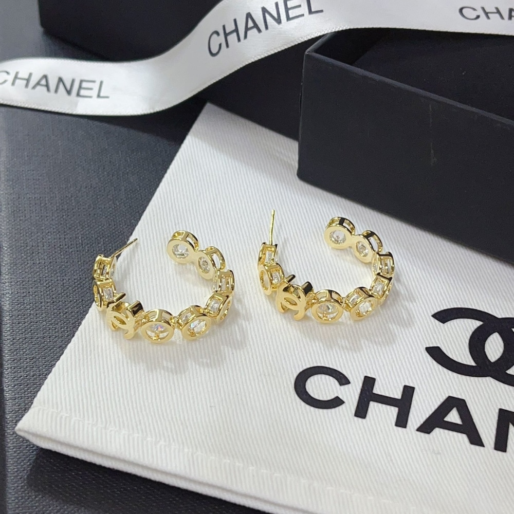 Chanel Earrings Cc Gold